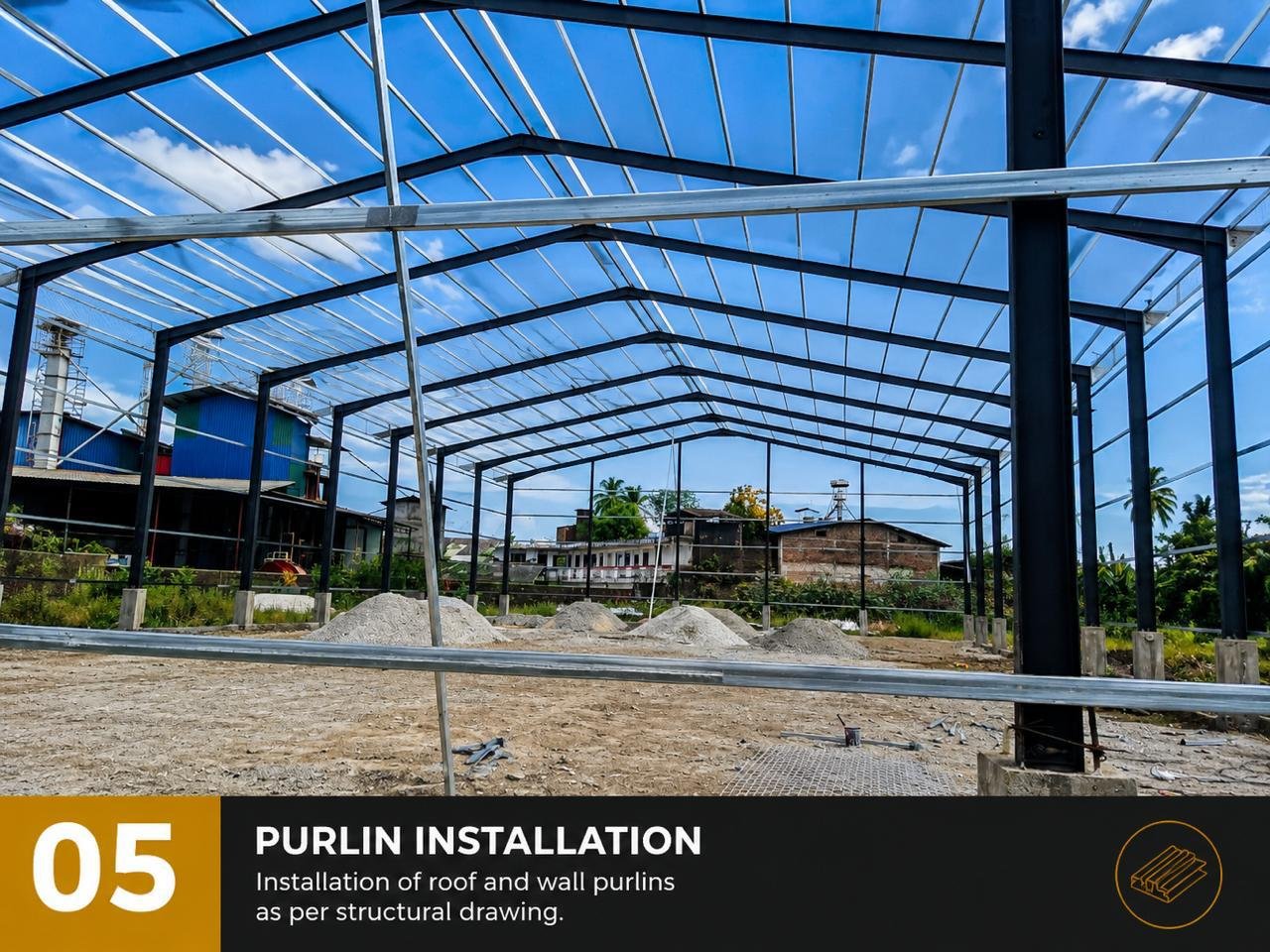 Step 05 — Purlin Installation